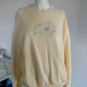 Handmade embroidered sweatshirt